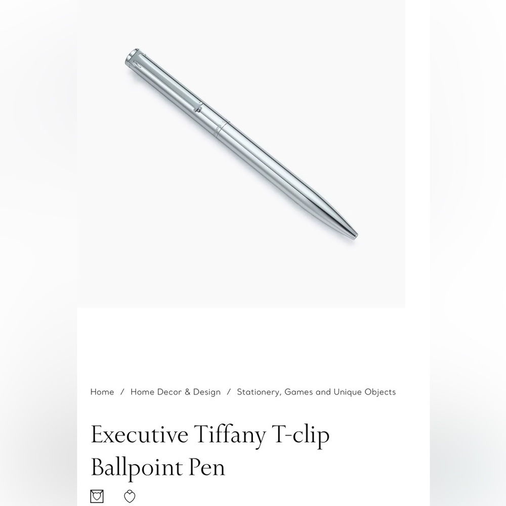 Tiffany T-clip executive ball point pen